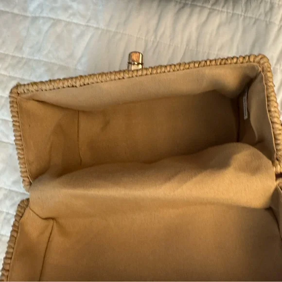 Raffia Top Handle Woven Straw Bag - Picture 3 of 4